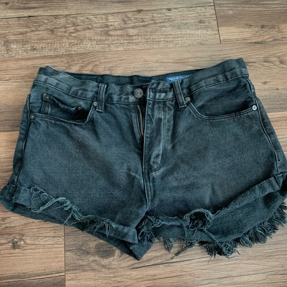 Black Jean Shorts